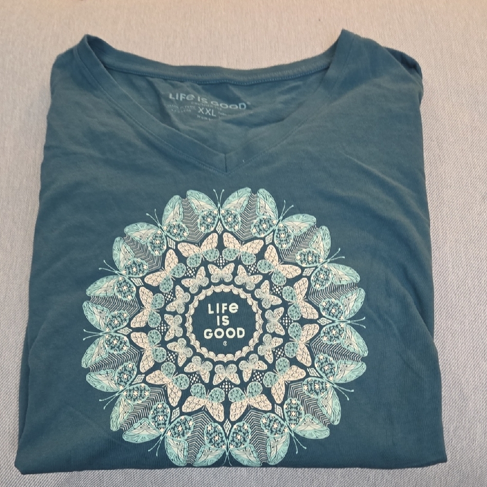 Life Is Good Blue Mandala T-Shirt